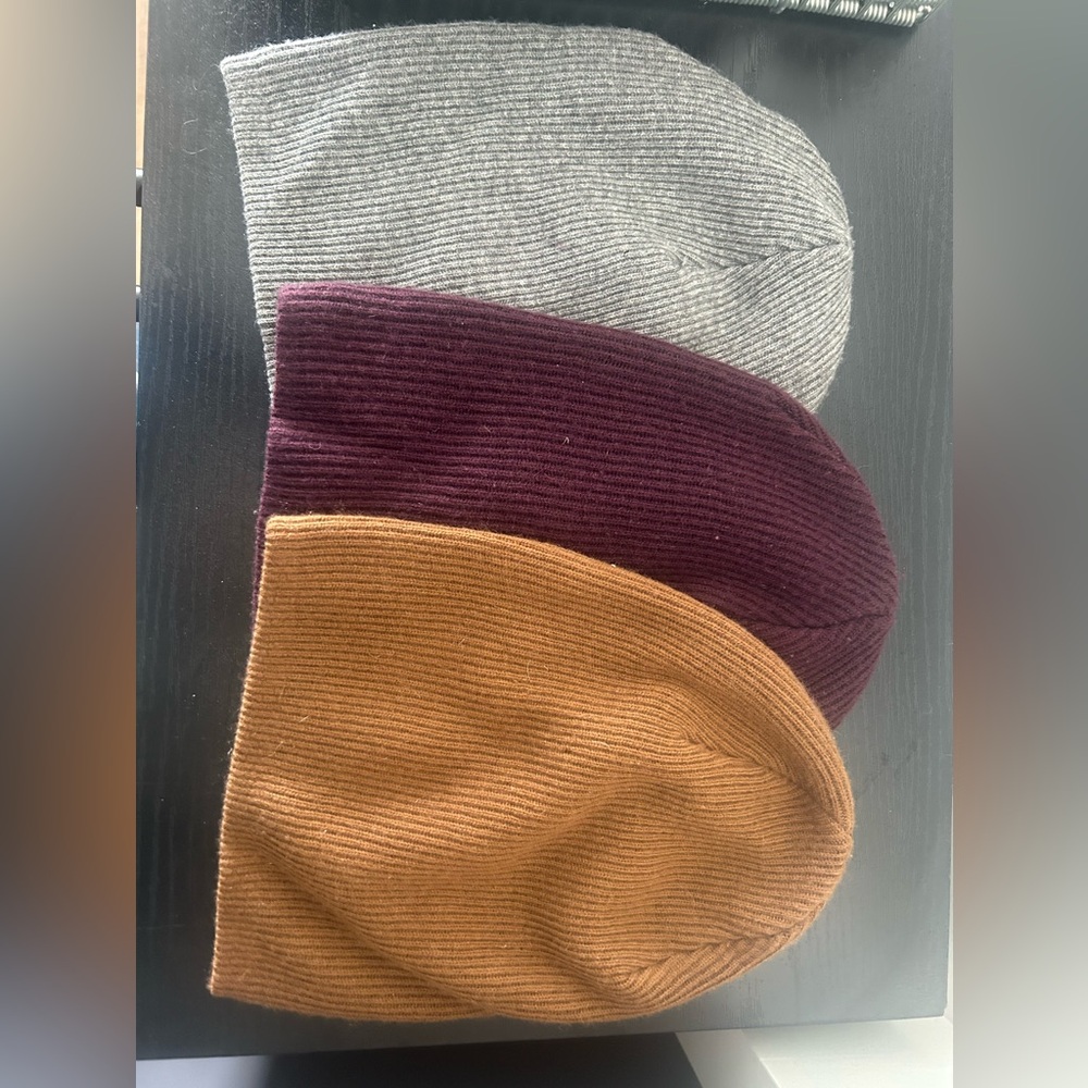 Babaton 80% wool 20% cashmere ribbed beanies - 3 for $40